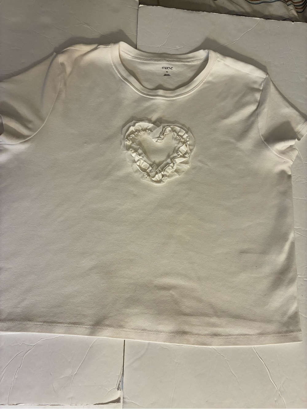 Maeve Anthropologie T-shirt Women XL Cotton Blend White Elevated Basics Casual
